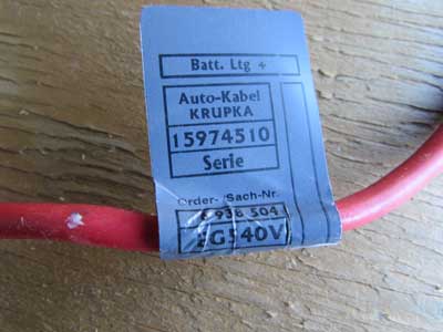BMW Battery Cable Lead Wire Batt. LTG+ 61126938504 E90 323i 325i 328i 330i 335i M34
